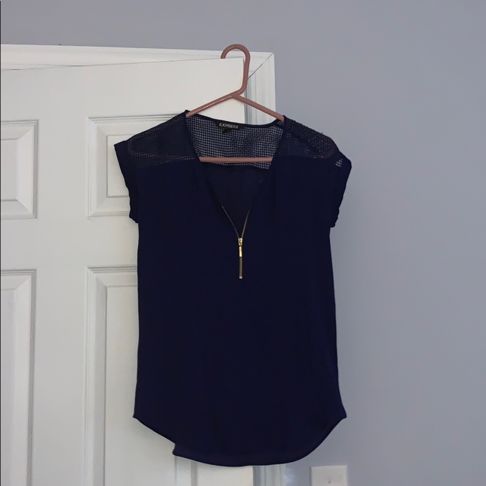 A Navy Blue Blouse